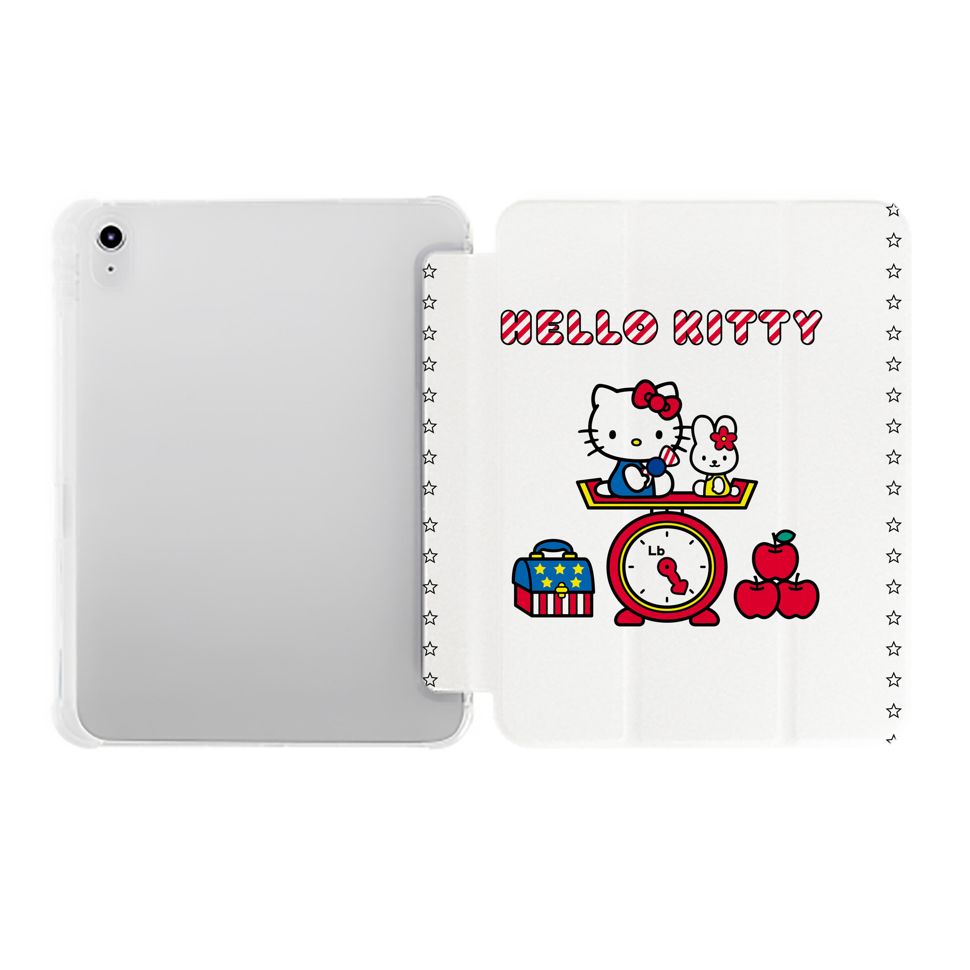 （画像用） Hello Kitty ハローキティ IPad ケース ペン収納付き 三つ折りスタンド PUレザー×シリコン 対応機種9.5/10.5/10.9インチ